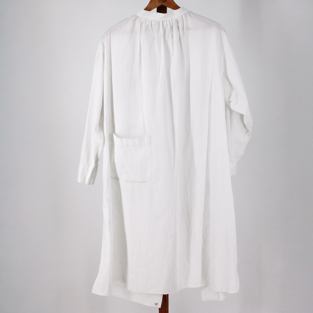 antique french monogrammed peasant smock