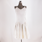50s  silky net drop waist slip dress