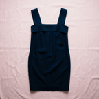 1994 gianni versace couture navy wool pinafore dress