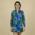 60s rare japanese seascape shirtdress