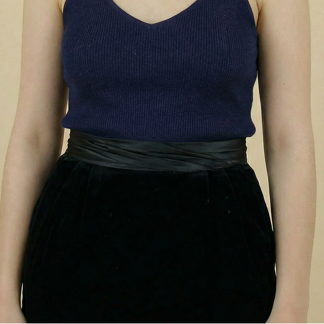 y2k ralph lauren navy 100% cashmere rib knit tank top