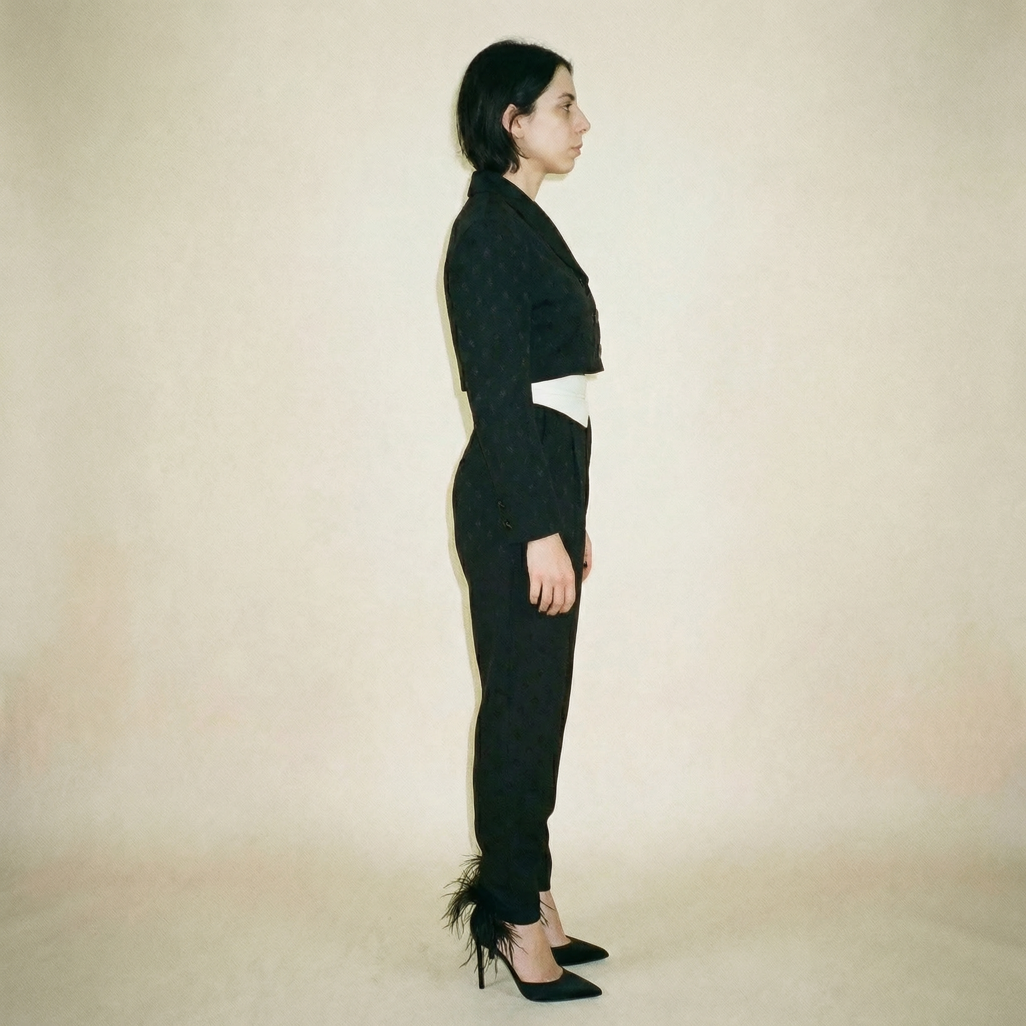 1980s michael blair  jacquard power suit set