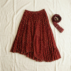 y2k jean paul gaultier femme asymmetric polka dot tiered skirt - ss2004