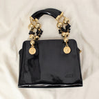 90s gianni versace 1991 medusa coin beaded handle bag