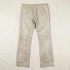 y2k lowcut metallic leather bootcut pants