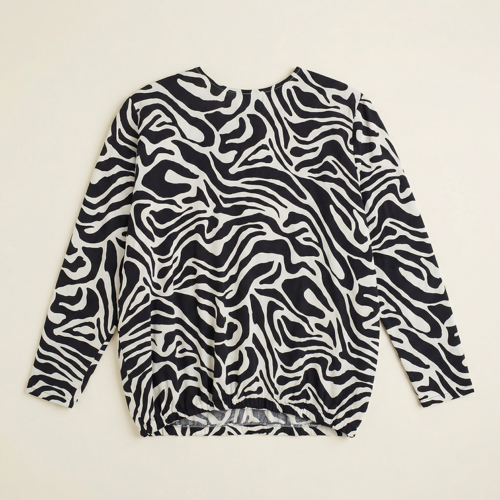 90s zebra print 100% silk blouse