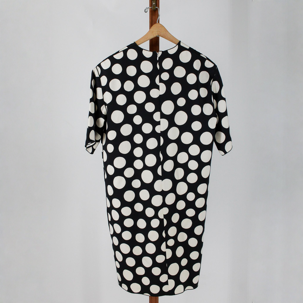 2015 céline by phoebe philo polka dot silk wool shift dress