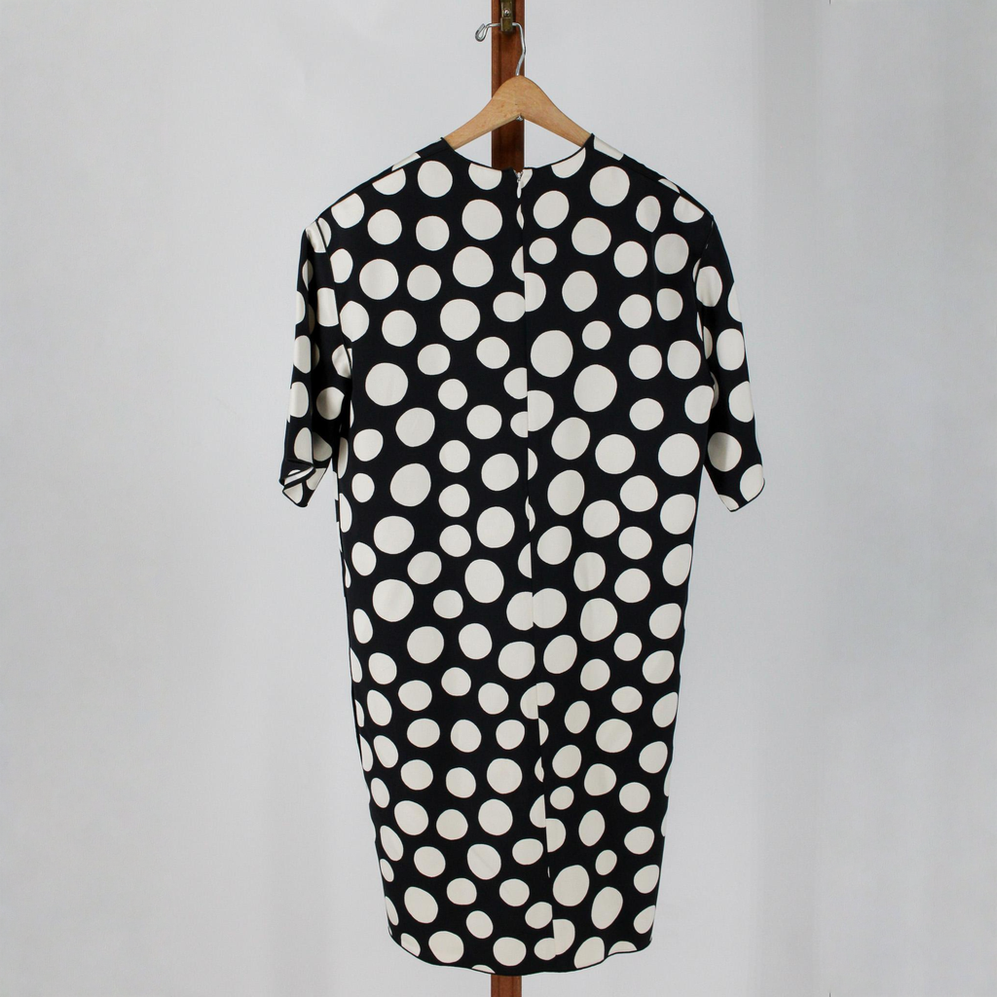 2015 céline by phoebe philo polka dot silk wool shift dress