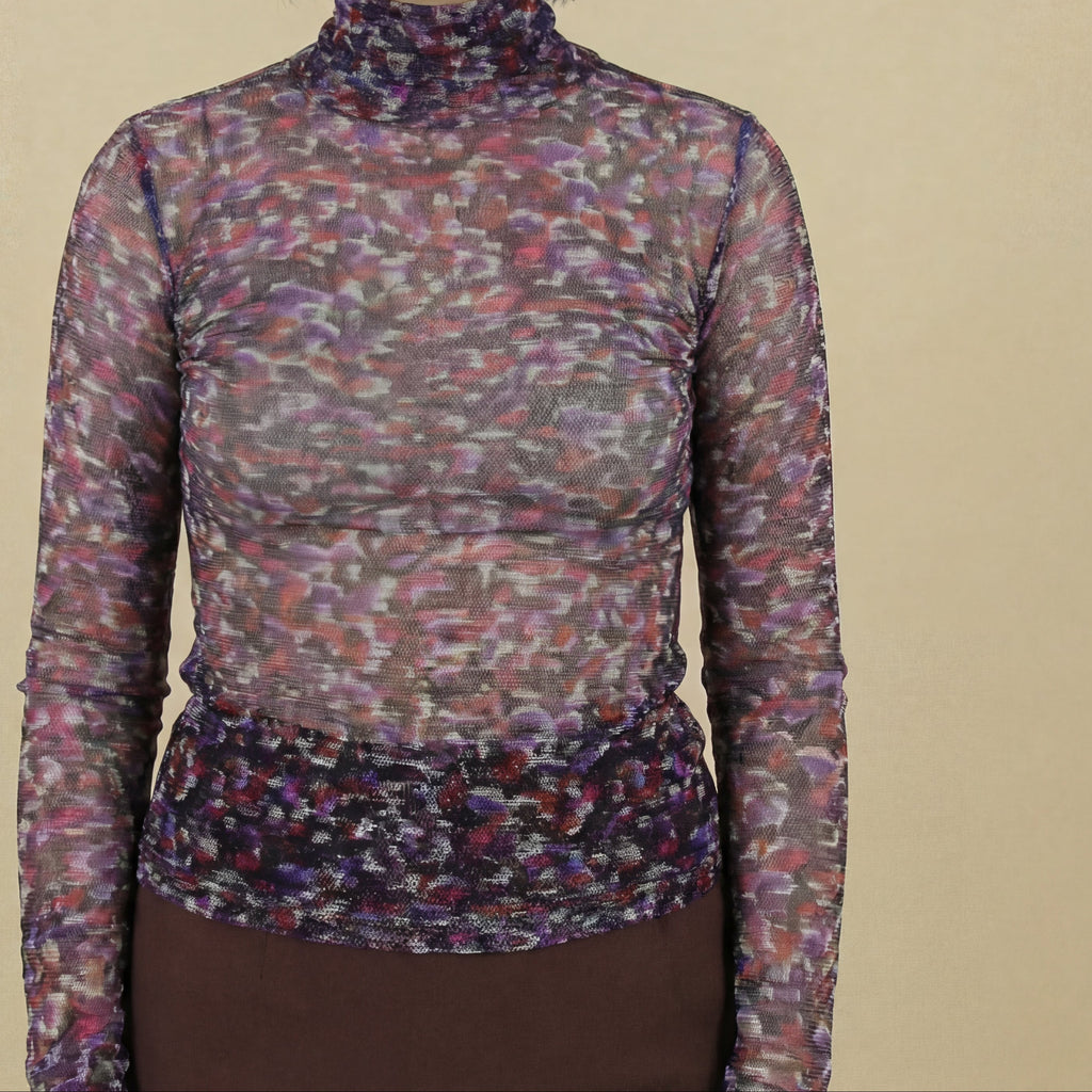 90s iceberg gilmar mesh turtleneck top