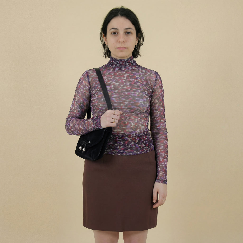 90s iceberg gilmar mesh turtleneck top