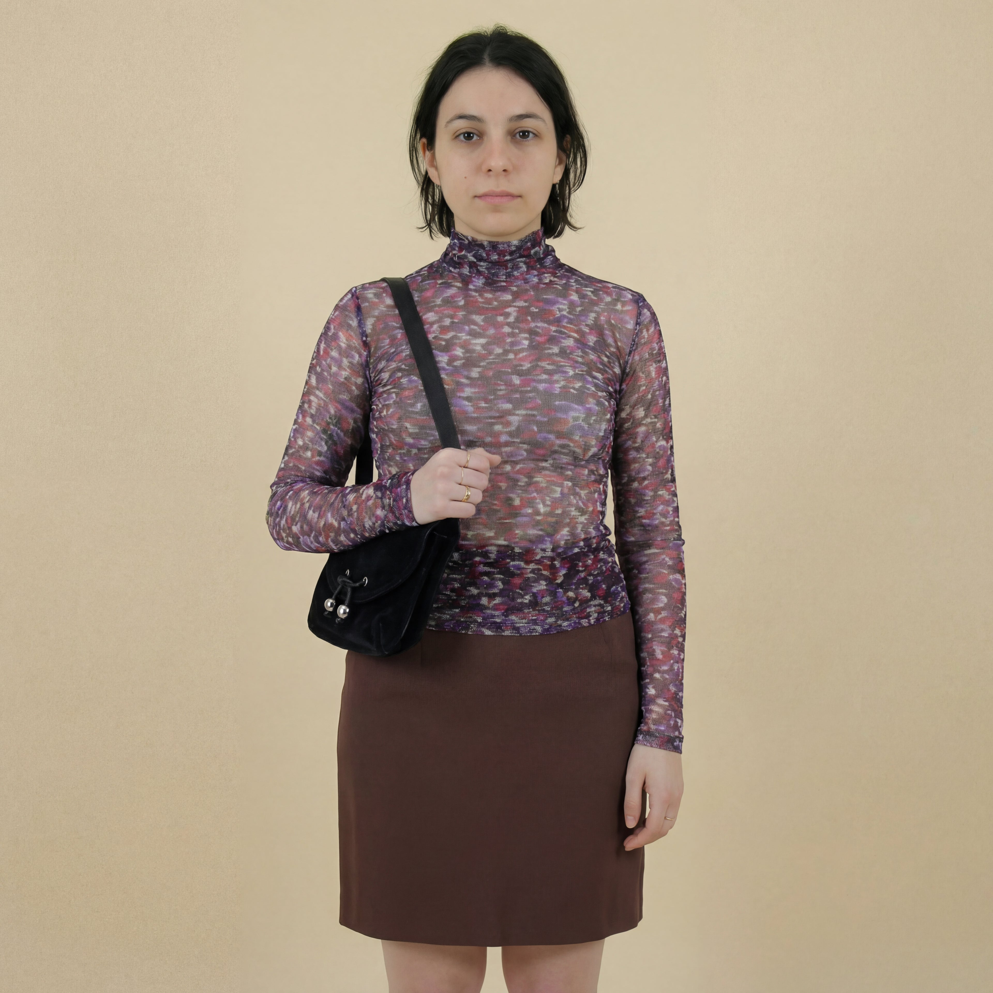 90s iceberg gilmar mesh turtleneck top