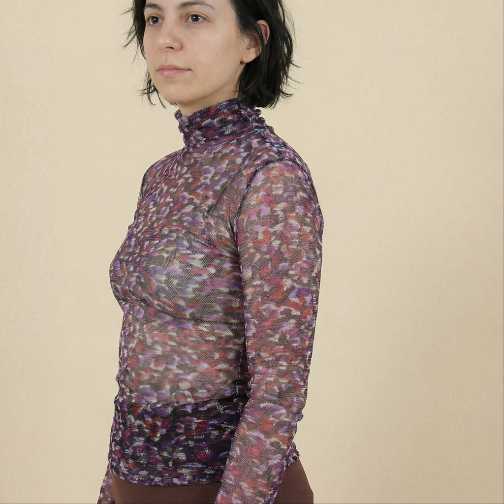 90s iceberg gilmar mesh turtleneck top