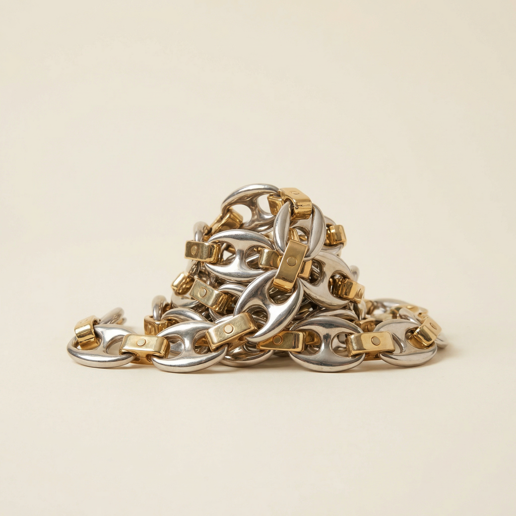 90s anne klein chunky chain belt