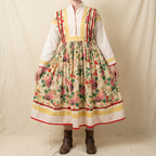 80s kenzo fw1982 paris runway folk floral dress - rare