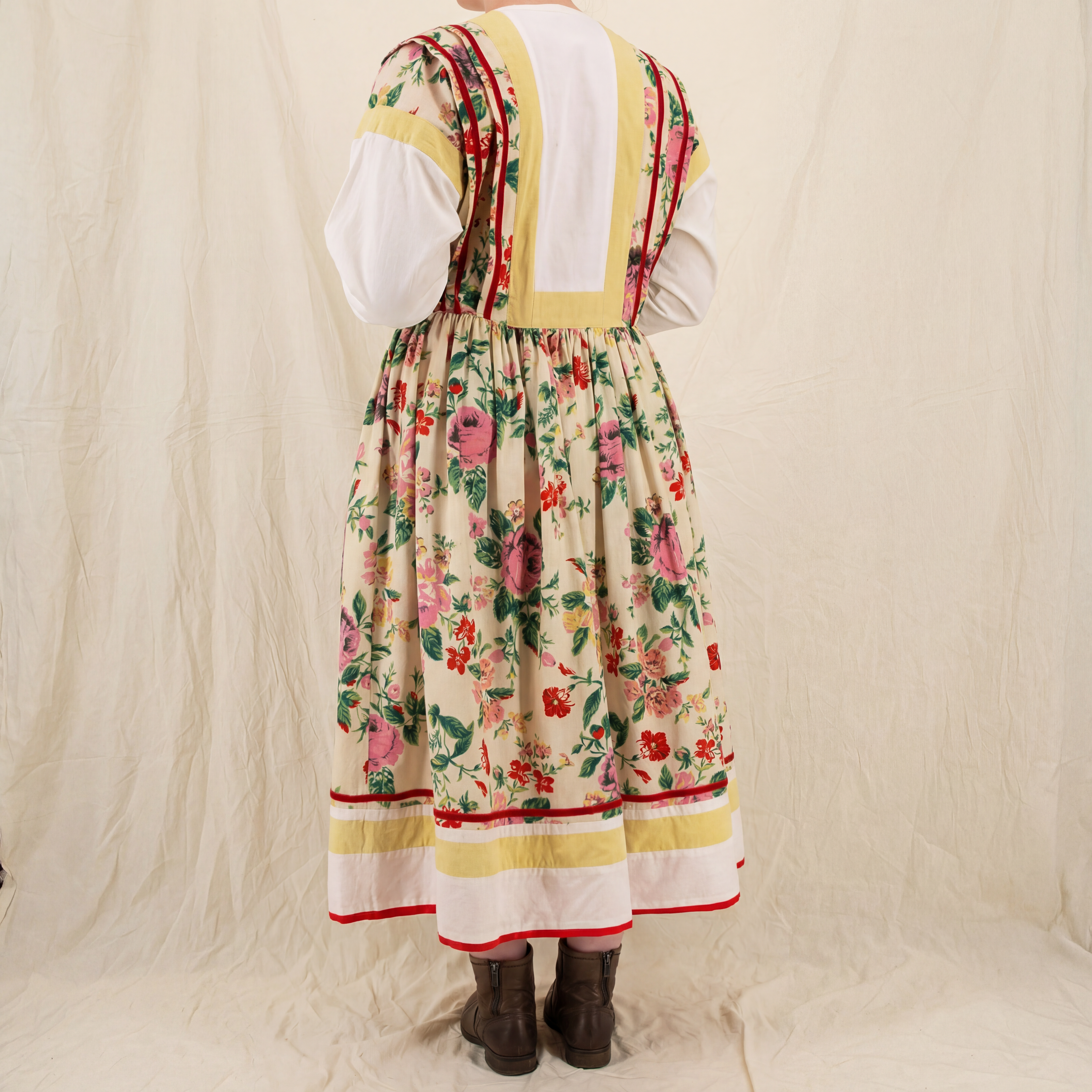 80s kenzo fw1982 paris runway folk floral dress - rare