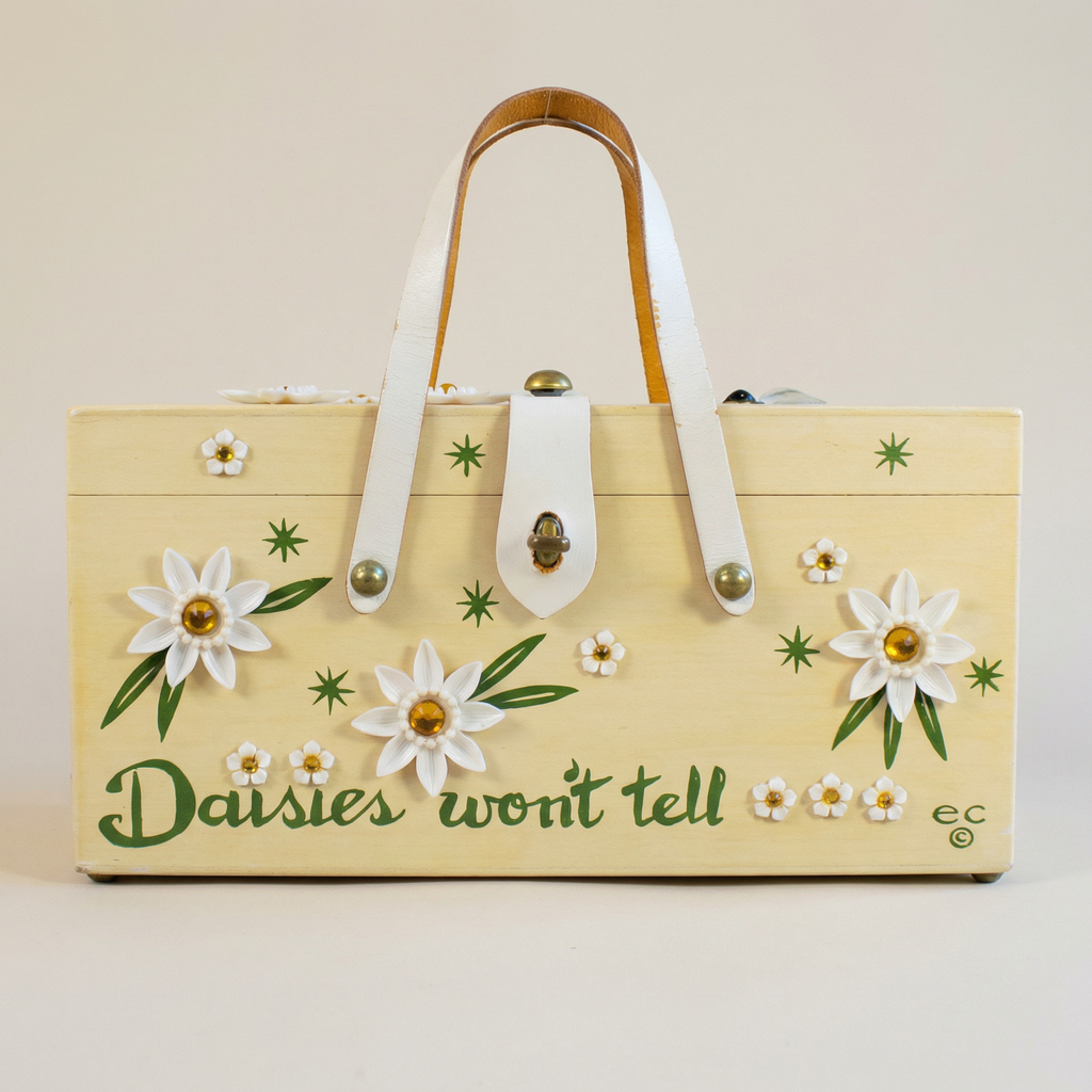 60s enid collins “daisies won’t tell” box purse