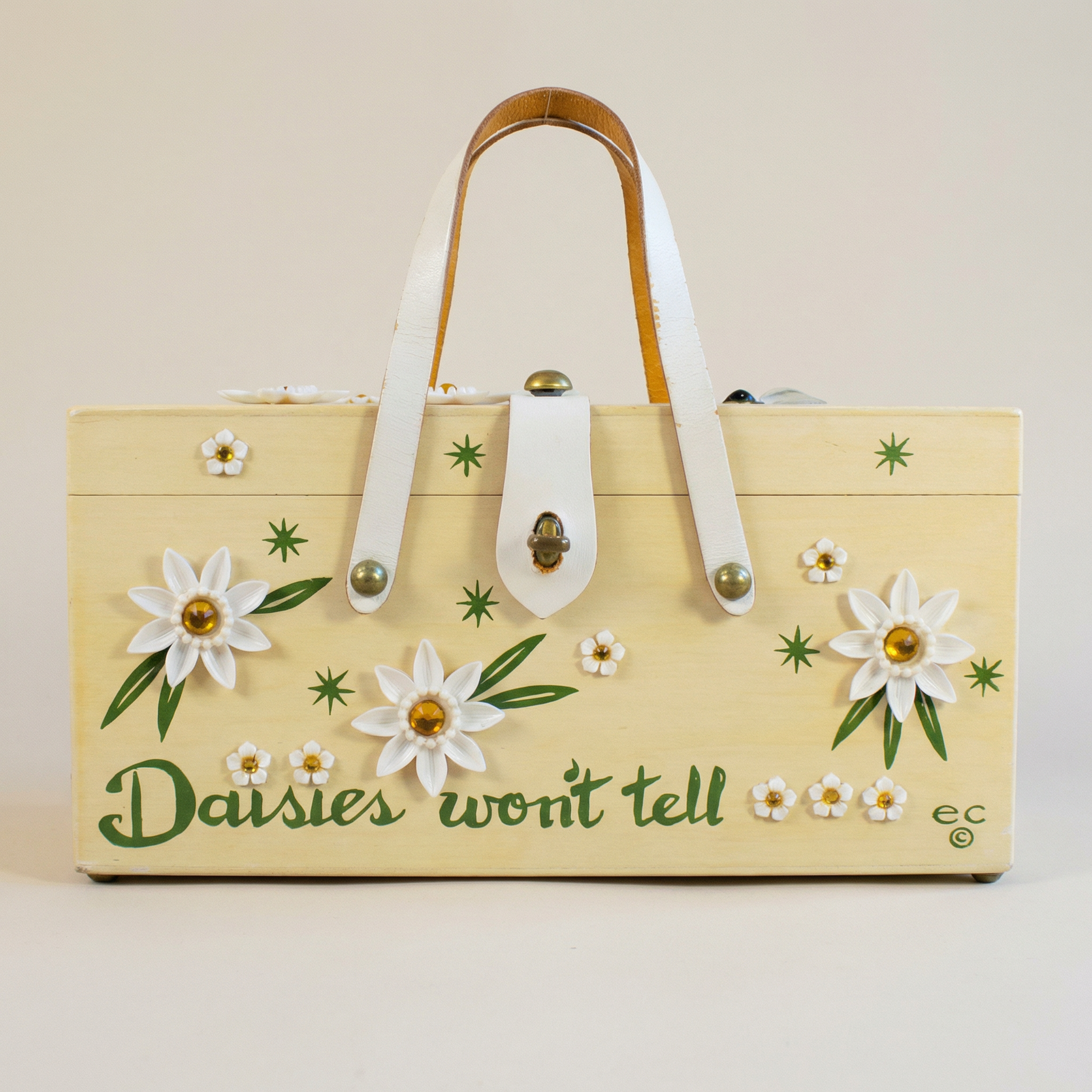 60s enid collins “daisies won’t tell” box purse