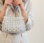 60s plastic beaded statement purse