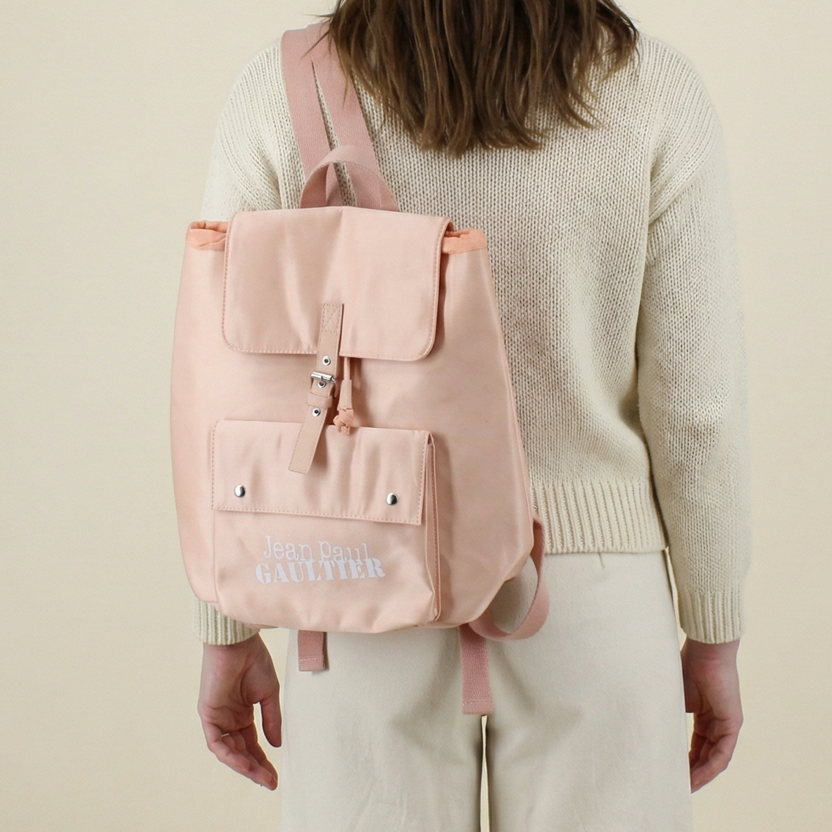 90s jean paul gaultier blush logo mini backpack