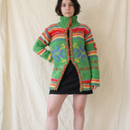 y2k rare roberto cavalli chunky snowflake knit cardigan