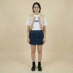 60s beaded brocade vest with pastel gems and pearls