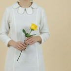 60s white clown collar mod dress