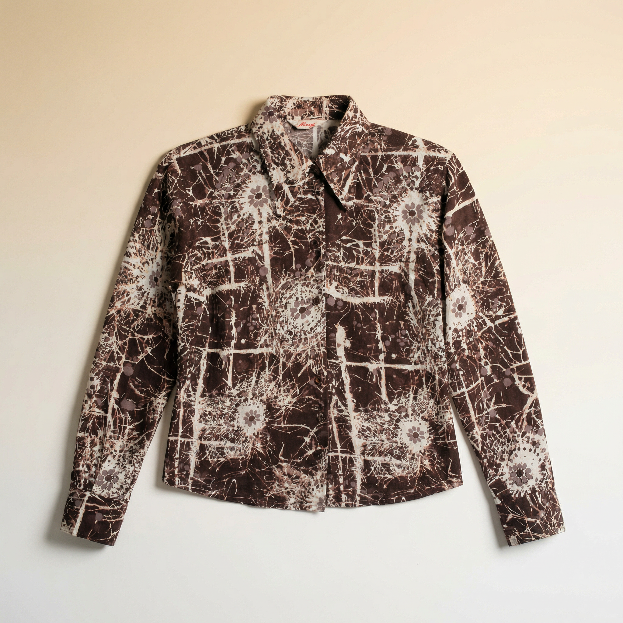 70s italian abstract print shirt