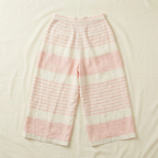 90s ralph lauren pink striped linen gauchos - made in usa
