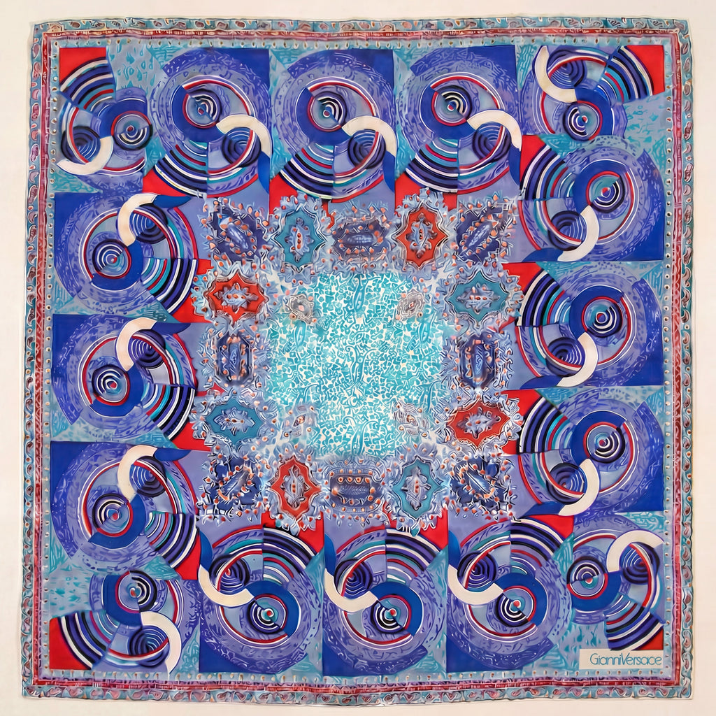 80s gianni versace early-house op art scarf