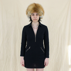 60s cerrato torino fox fur toque hat