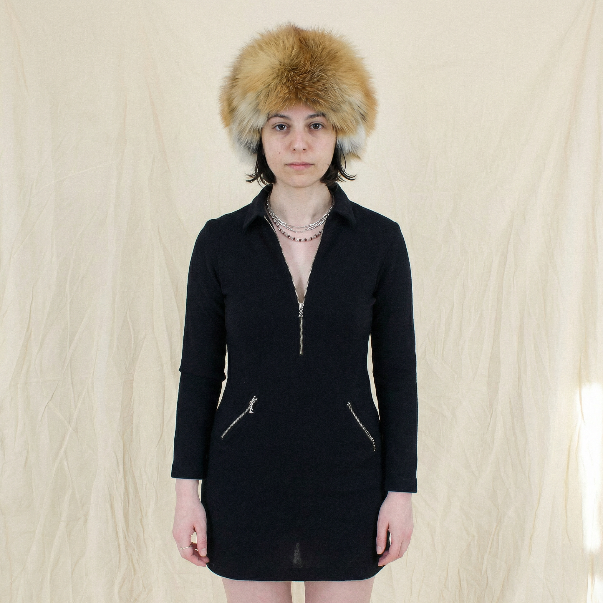 60s cerrato torino fox fur toque hat