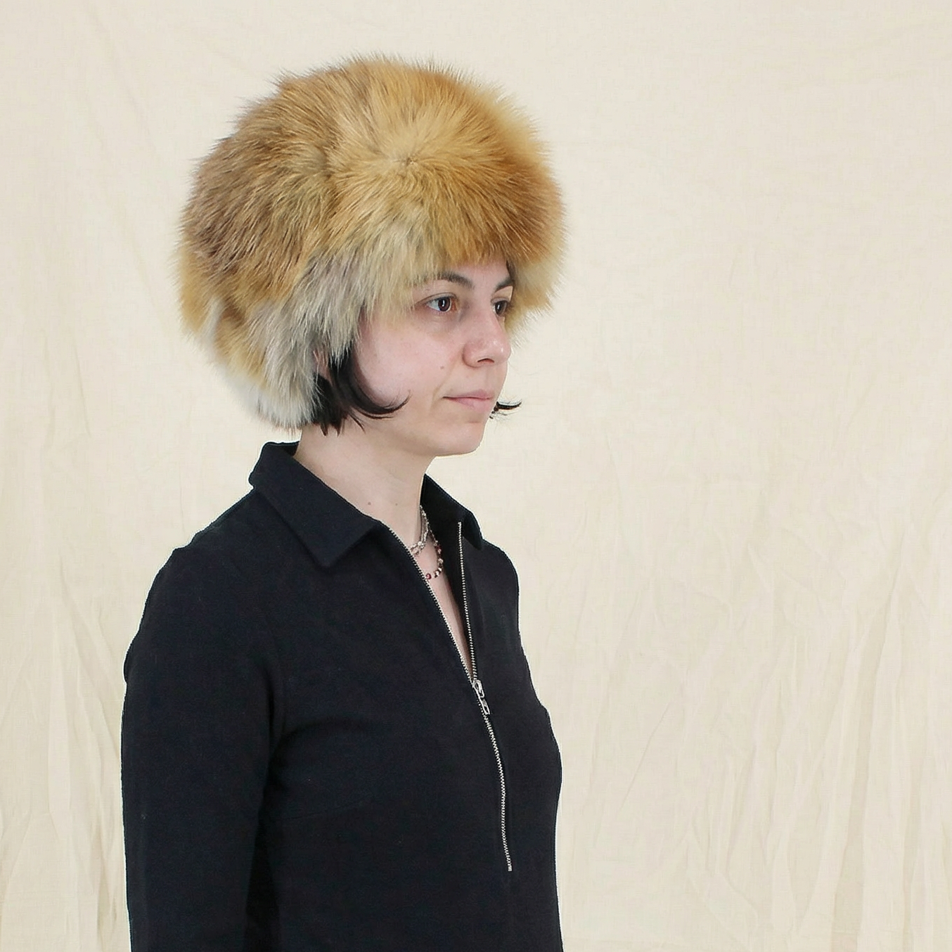 60s cerrato torino fox fur toque hat