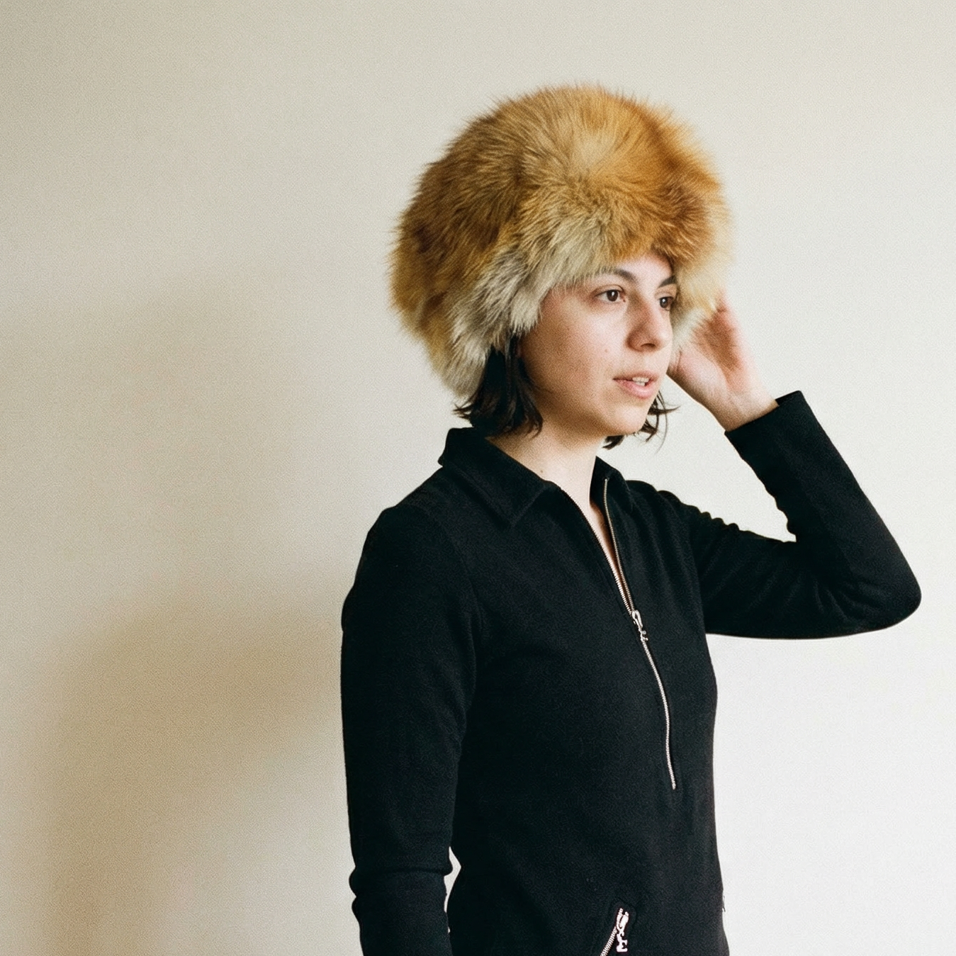 60s cerrato torino fox fur toque hat