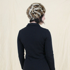 60s leopard print fur beret