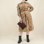 70s reptile-embossed leather envelope clutch