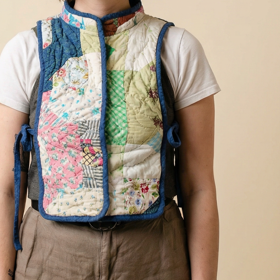 marlene quilt - reclaimed vintage quilt dickey