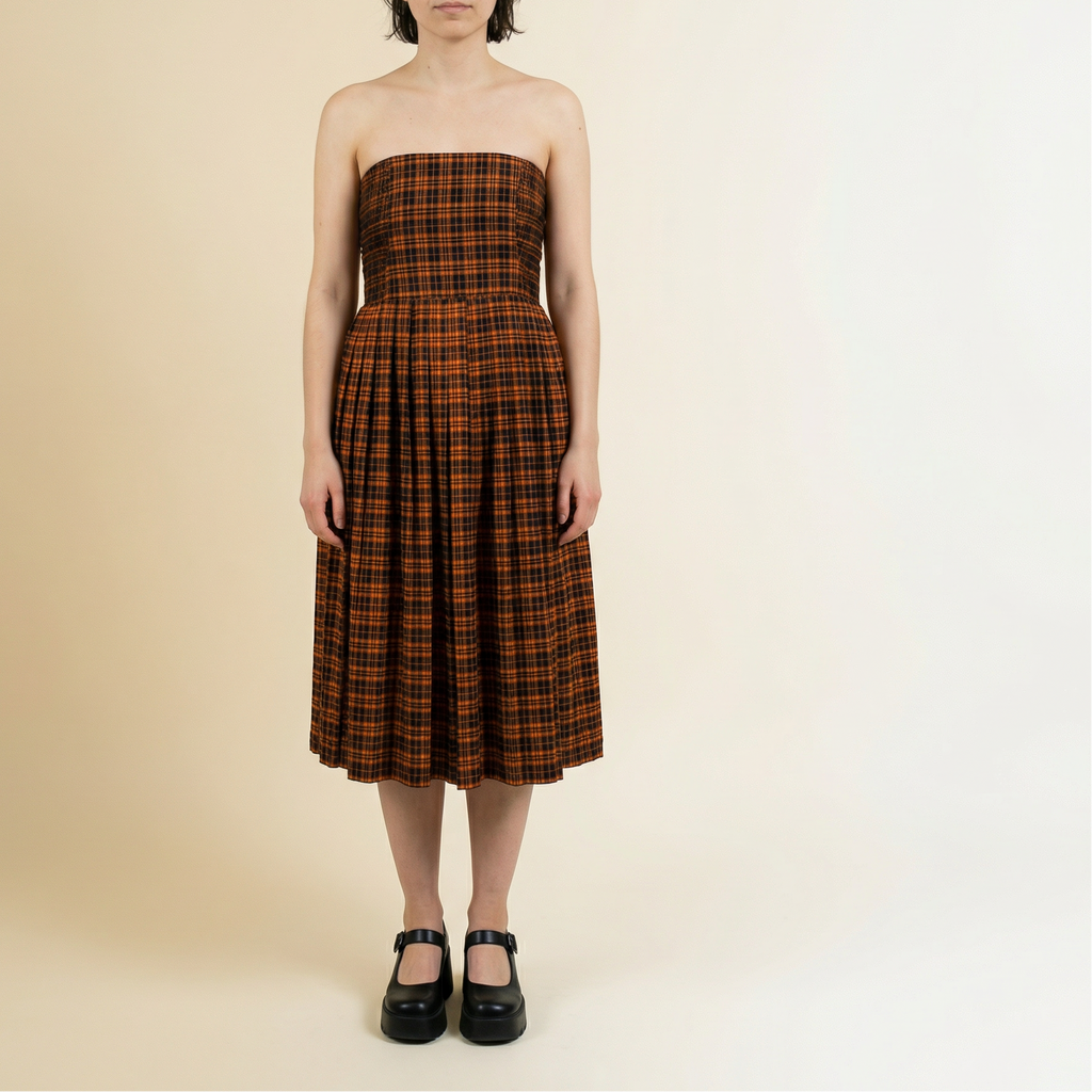 90s shelli segal tartan dress/pinafore - grunge revival