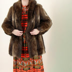 70s keyhole paisely maxi dress