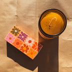 retro flower power long wooden matches box