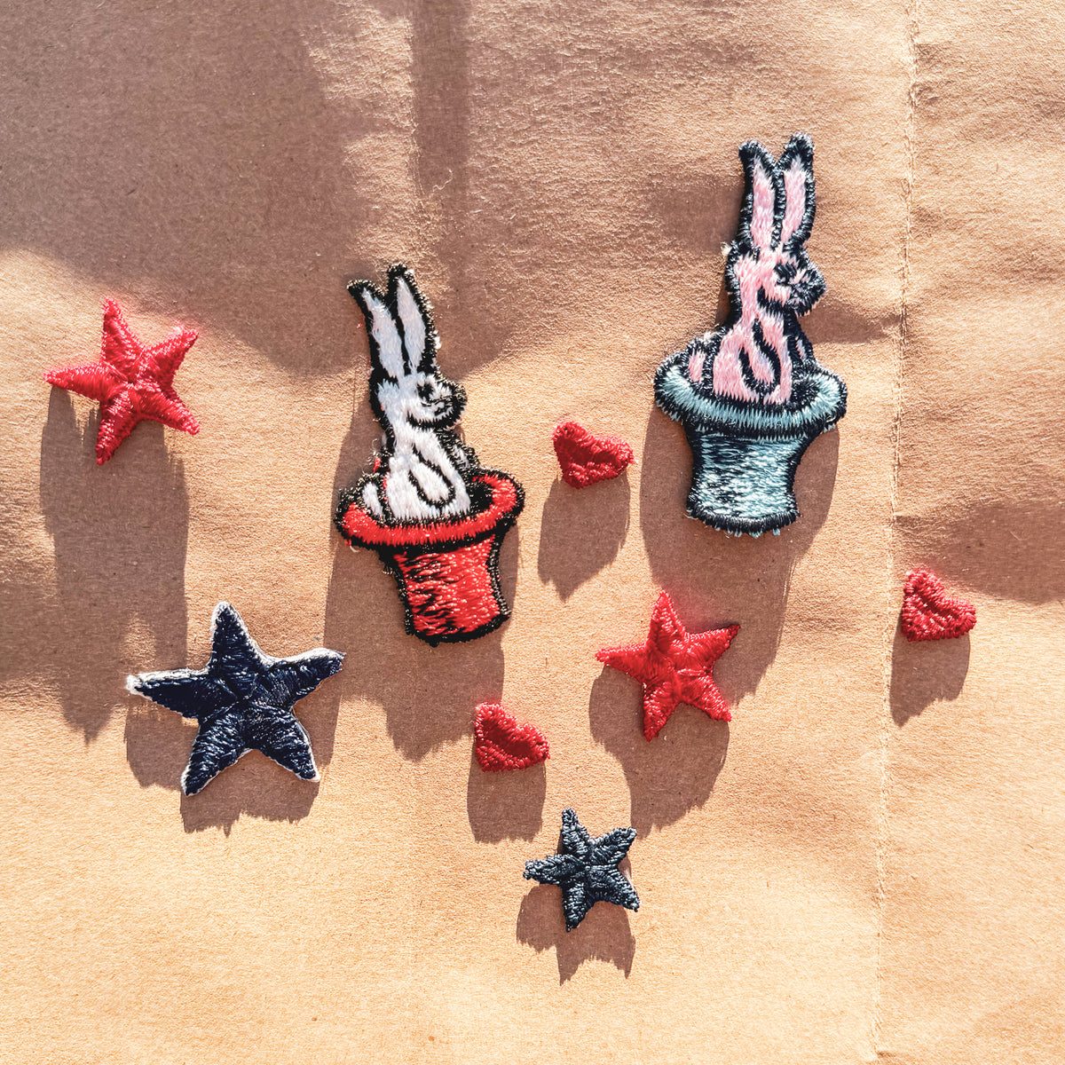 flair + repair kit for visible mending: magic rabbits