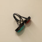 70s turquoise + coral 'toi et moi' sterling ring