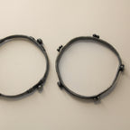 90s sterling silver beaded bangle pair
