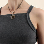 80s sterling taxco tiger’s eye modernist large pendant