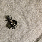 vintage sterling silver fly brooch with turquoise - mid-century southwestern