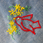 70s by “sis” hand embellished folk art shirt