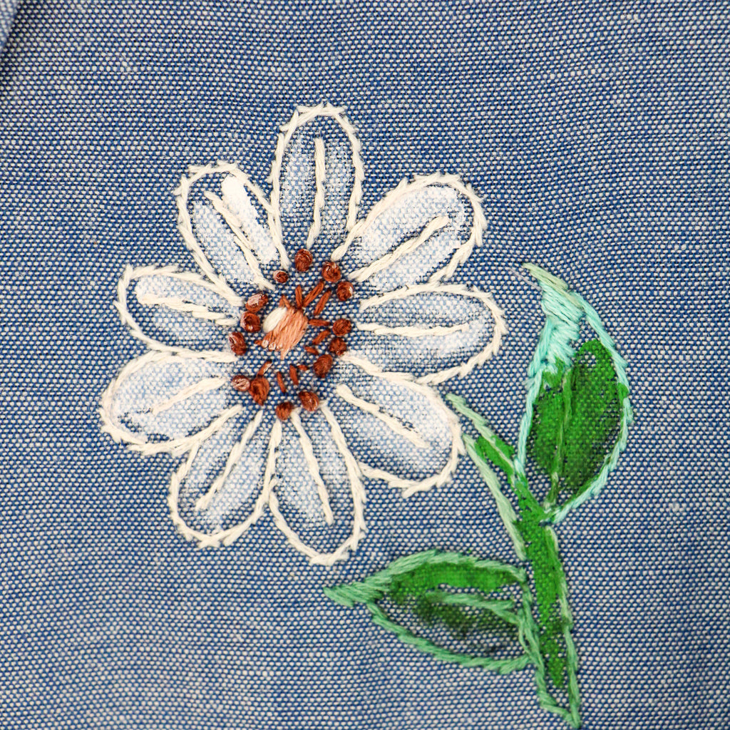 70s by “sis” hand embellished folk art shirt