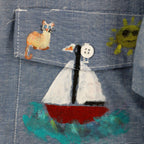 70s by “sis” hand embellished folk art shirt