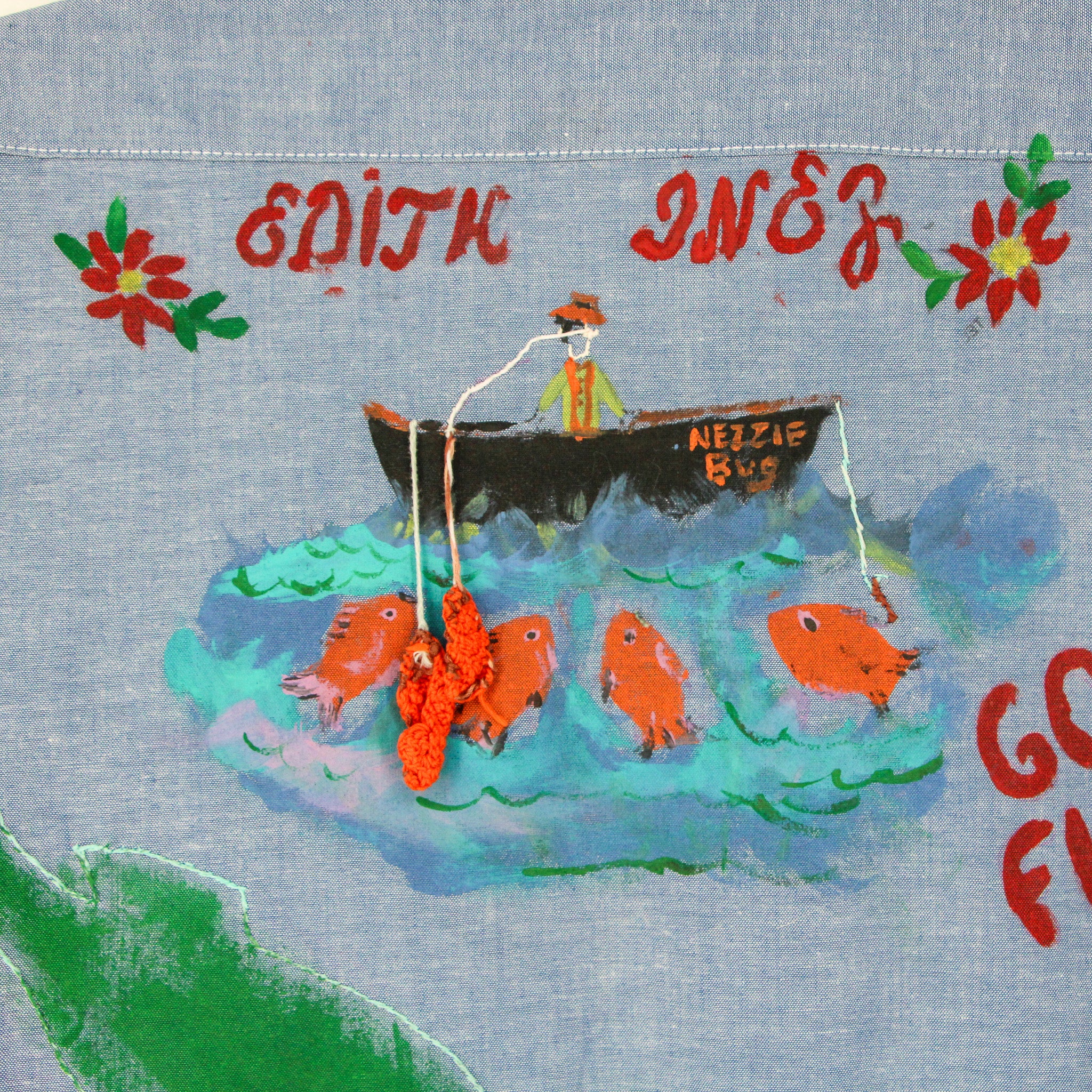 70s by “sis” hand embellished folk art shirt