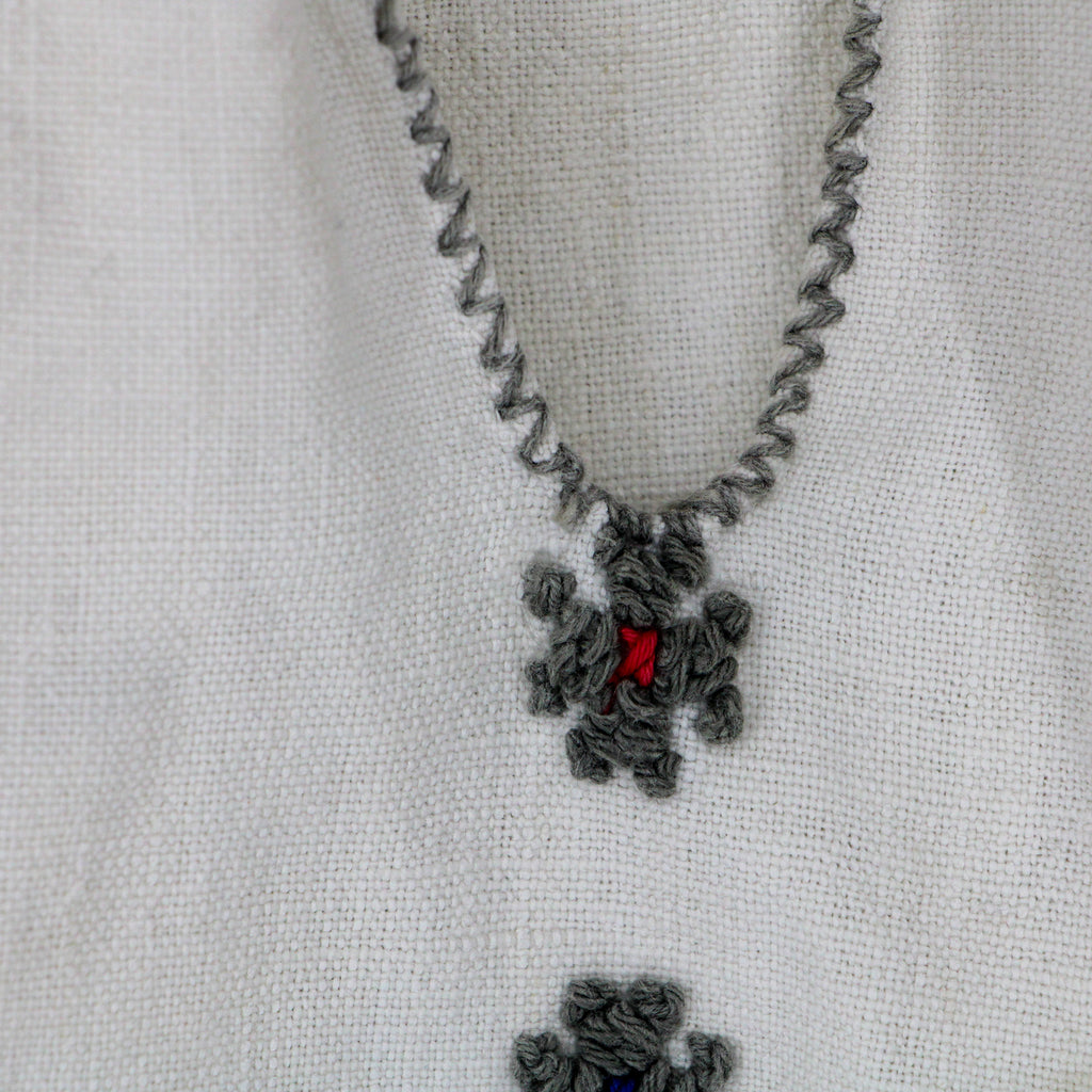 70s eastern european folk embroidered linen blouse