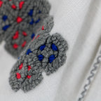 70s eastern european folk embroidered linen blouse